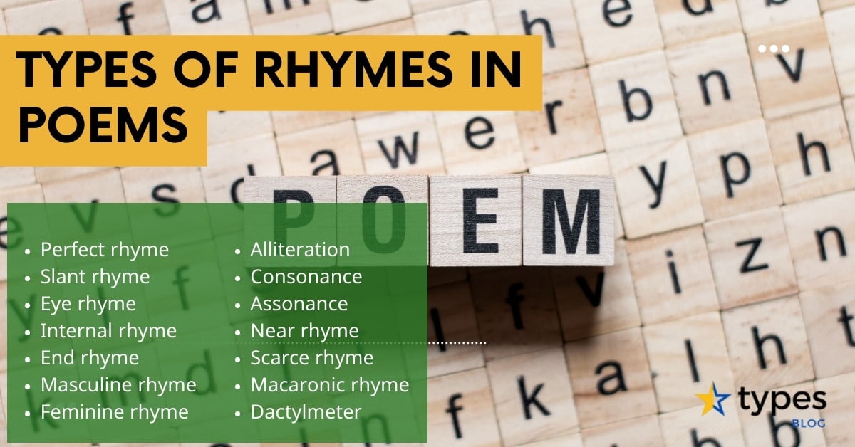 Types of Rhymes in Poems