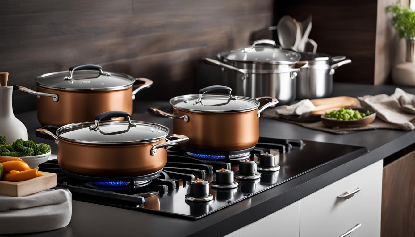 Gotham Steel cookware set for gas stoves