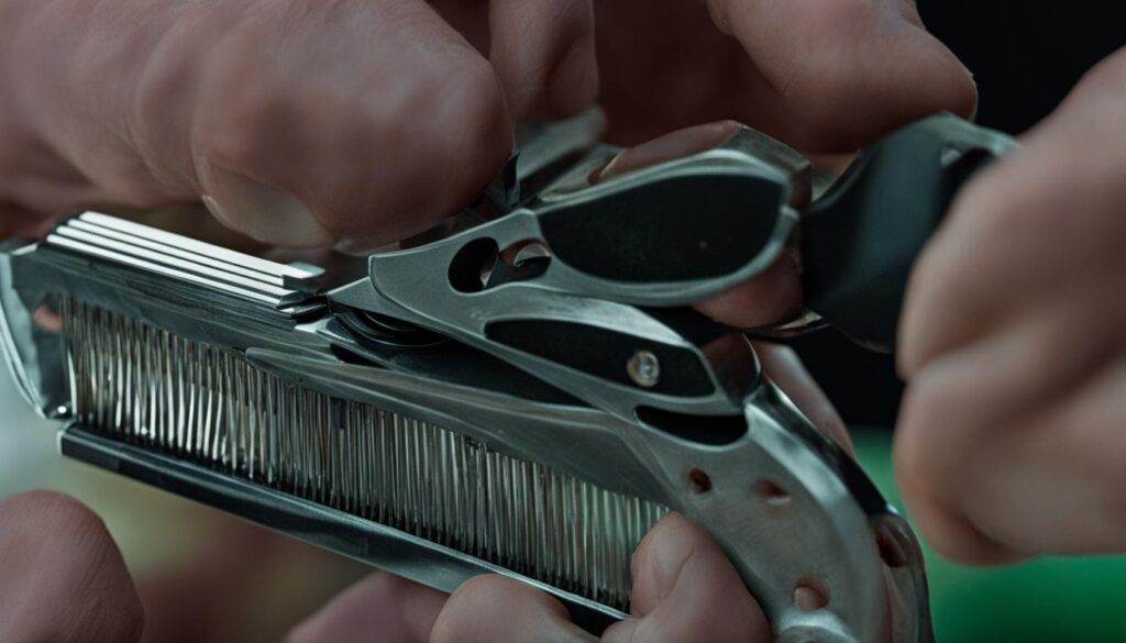 aligning barber clippers