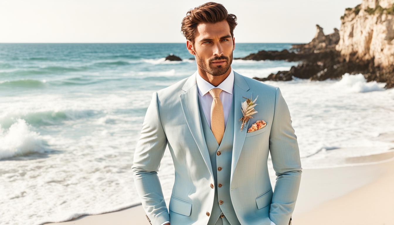 beach wedding suit