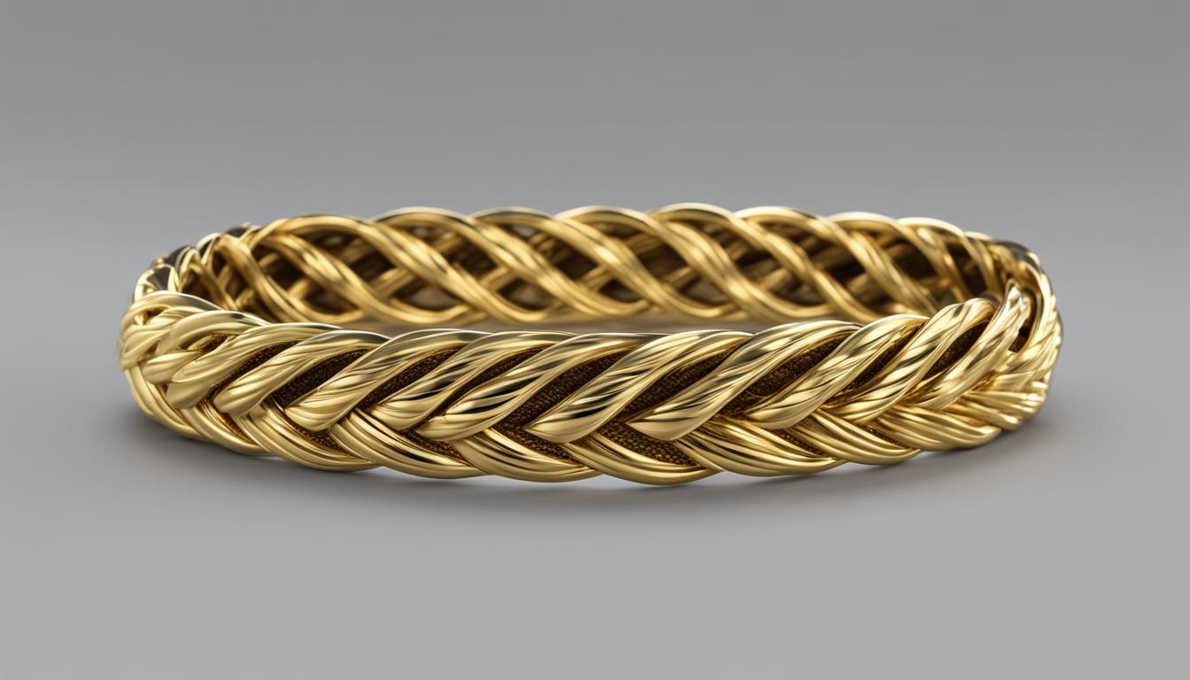 braided gold bangles