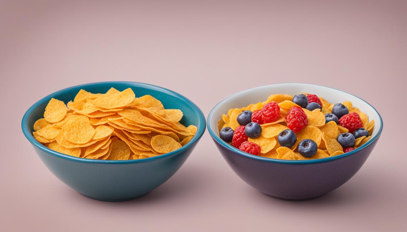 caloric value of corn flakes