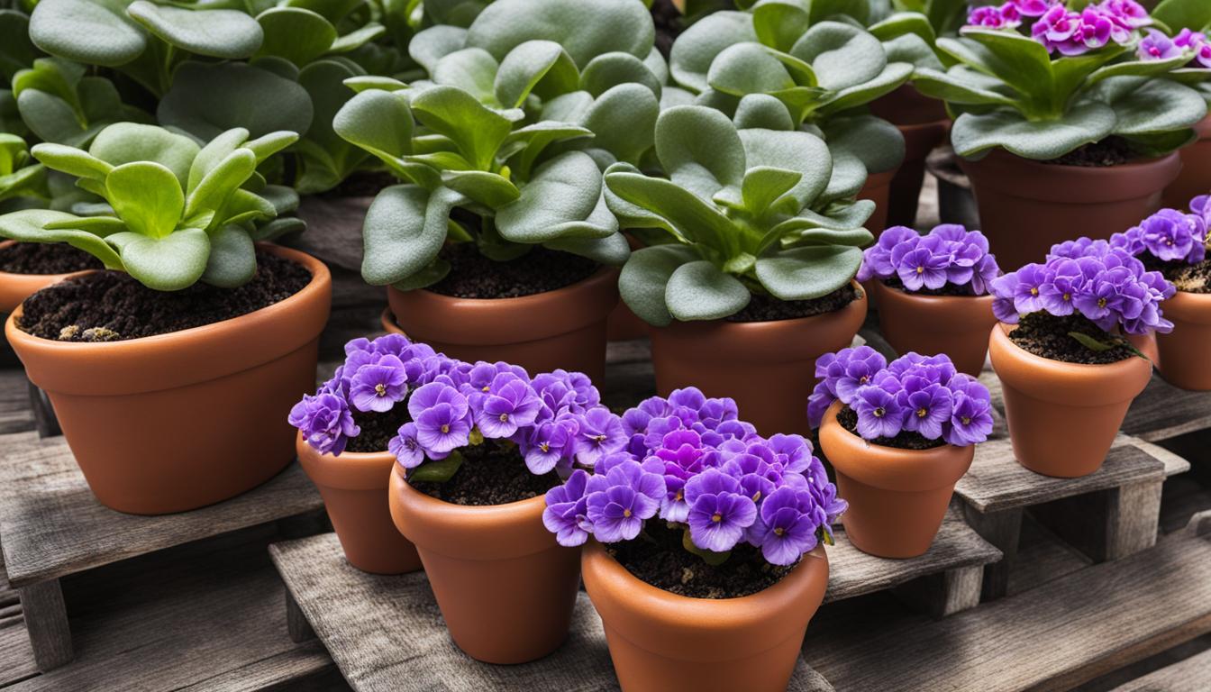 factors to consider for african violet pots