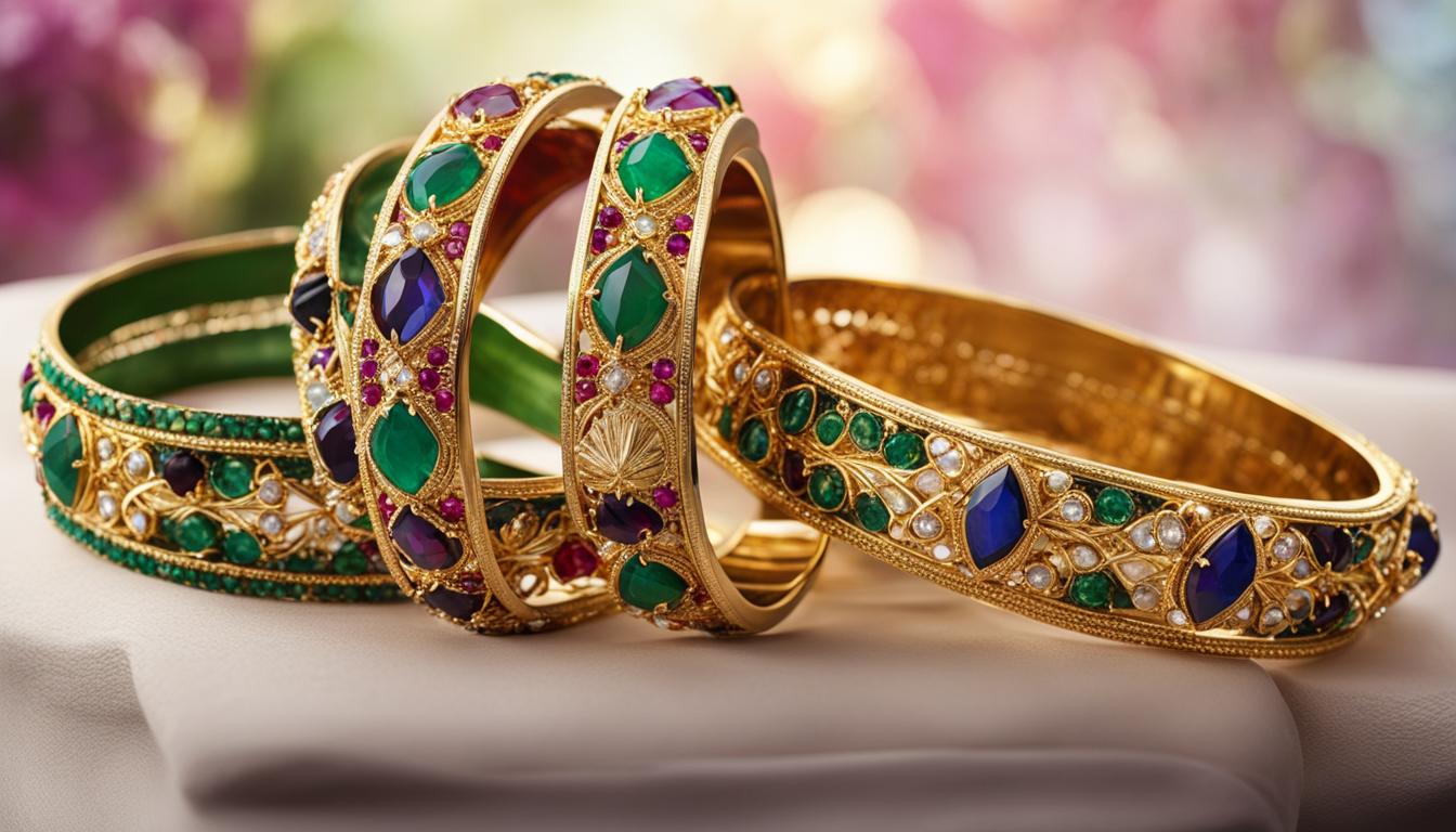 gemstone kada bangles