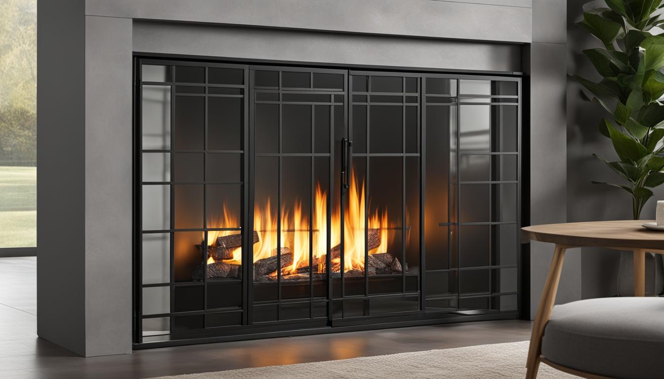 industrial fireplace door