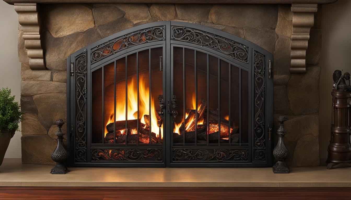 iron fireplace door