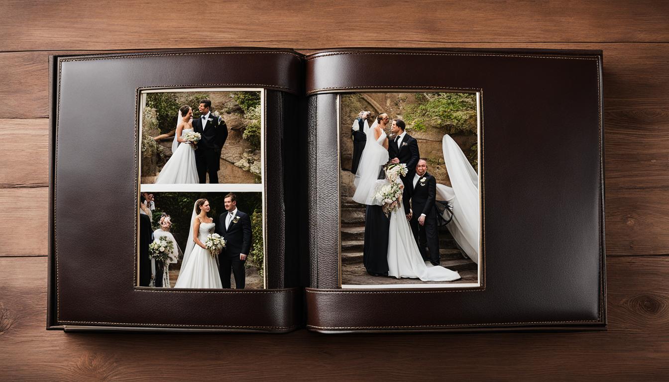 leather wedding photo album