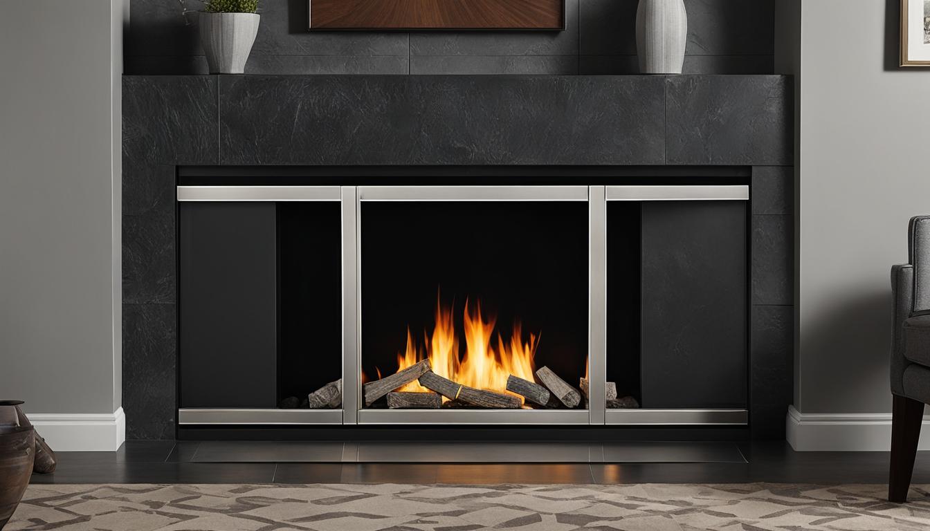 modern fireplace door