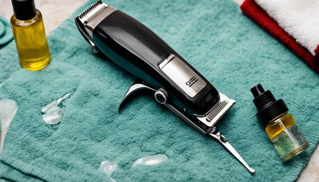 oiling hair clippers