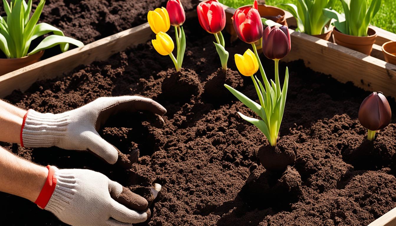 planting tulip bulbs