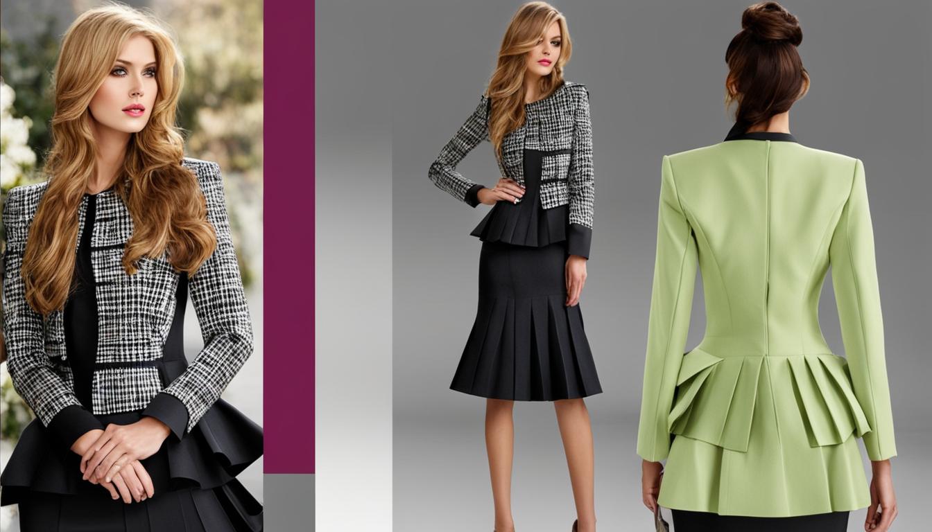 pleated peplum jackets