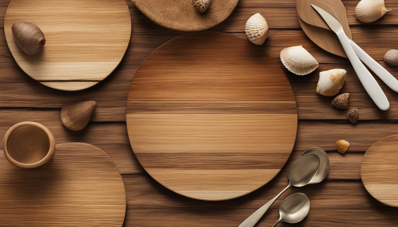 retro beach wood pattern placemats for round tables