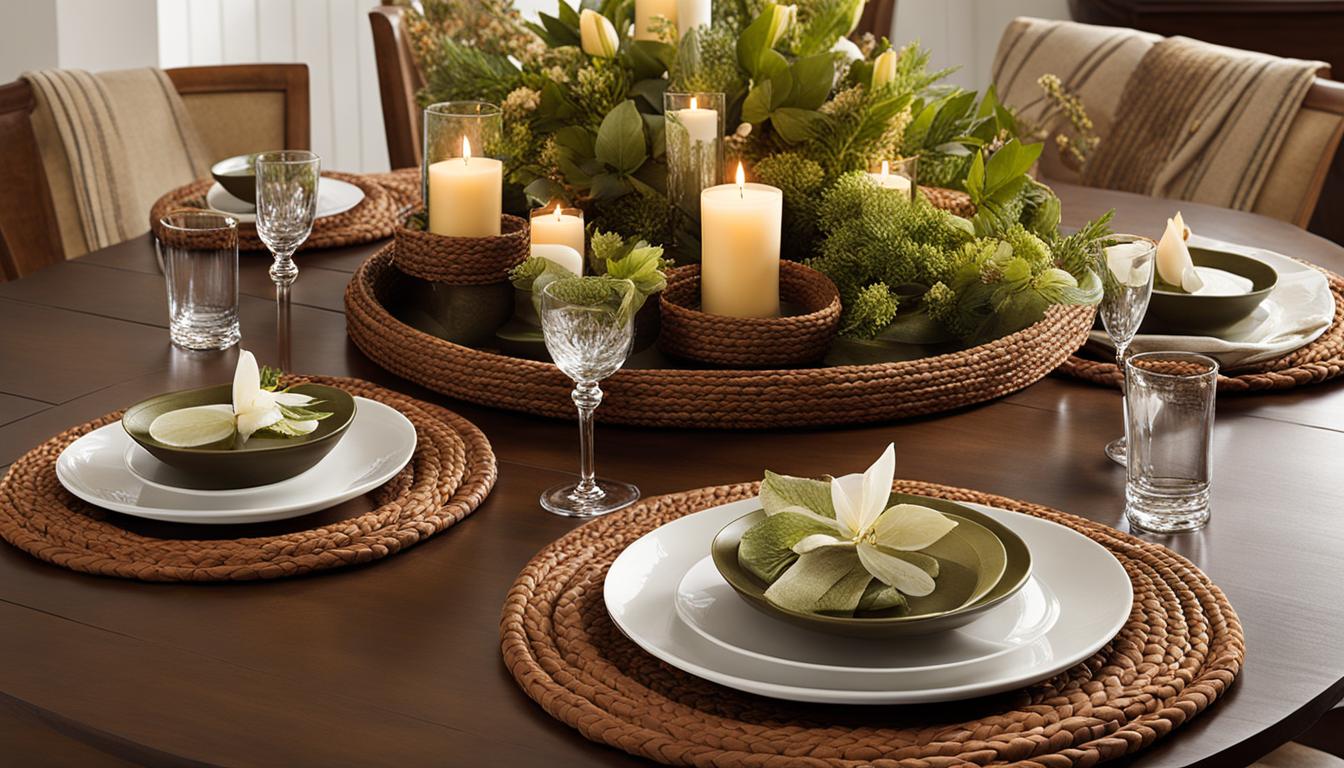 round braided placemats for round tables