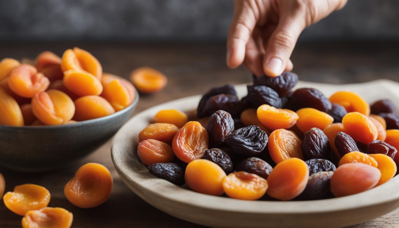 selecting dried apricots