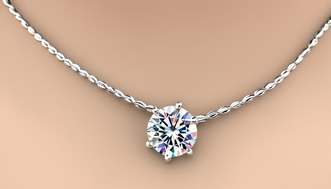 solitaire diamond necklace