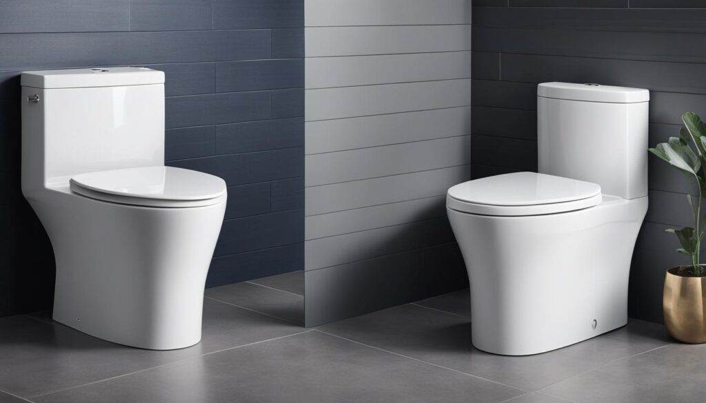 two-piece and one-piece toilets