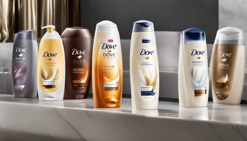 types of Dove shampoo and conditioner