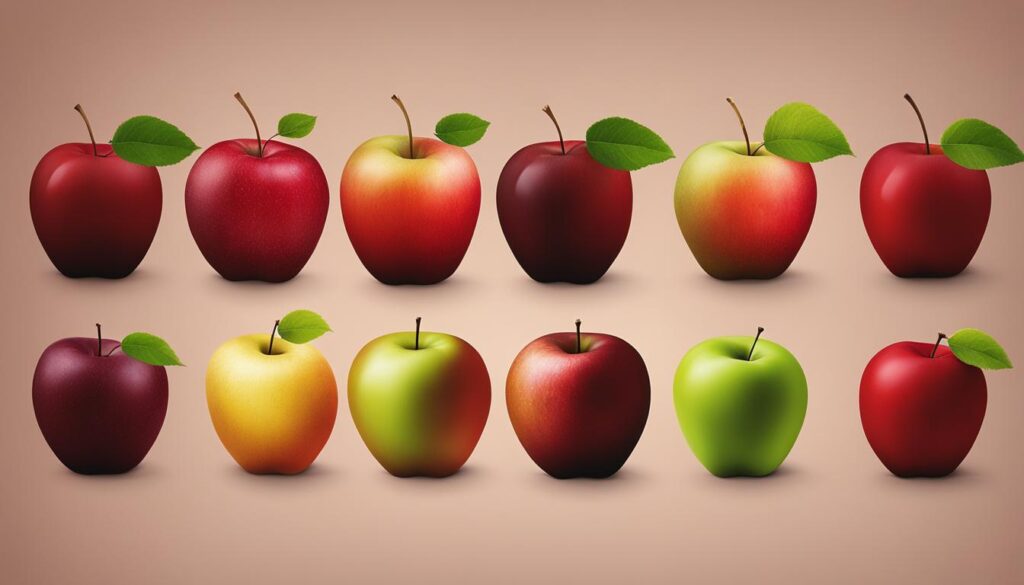 types of apples poster