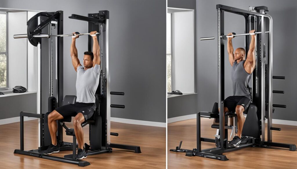 types of bench press machines