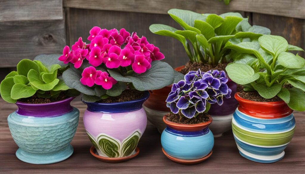 types of pot for african violets