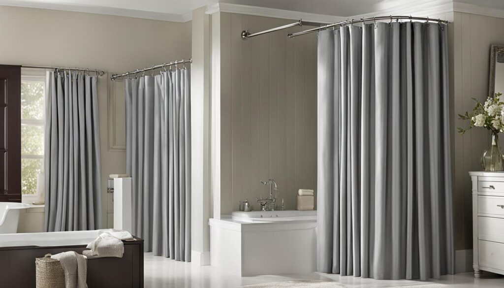 types of shower curtain rods