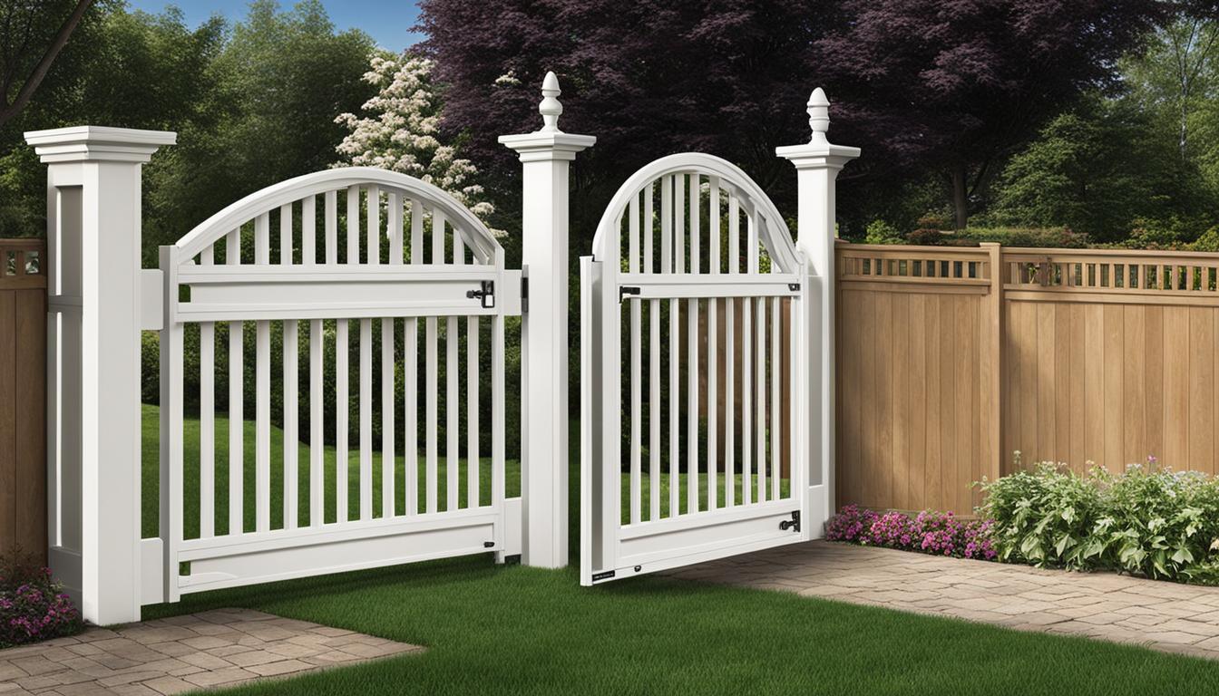 types of vinyl fence gates